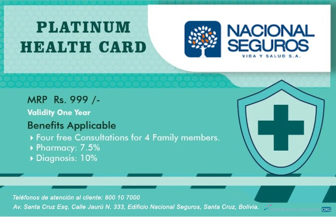 Download Bolivia platinum health card Photoshop template